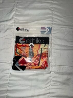 Ethika Black Waistband Multicolor Graphic Boxer Briefs